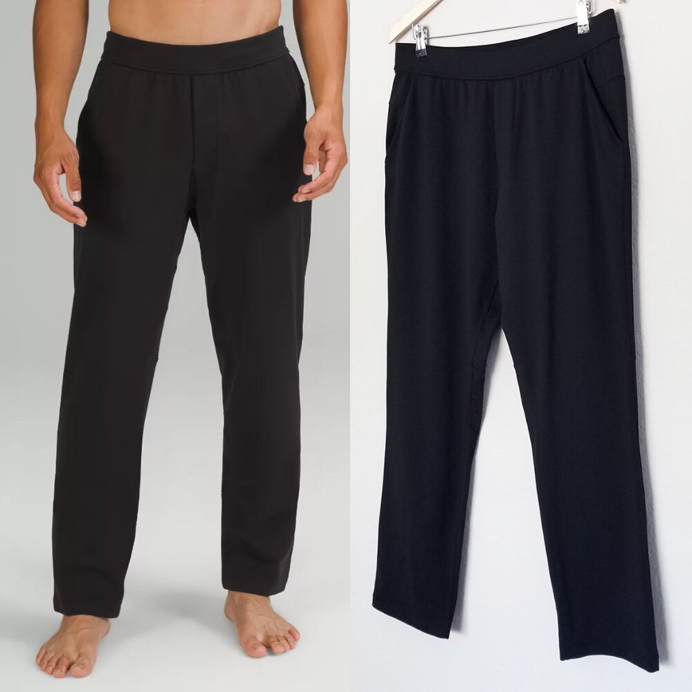 Lululemon Mens L Discipline Pant Black 32" Inseam Stretch Athleisure M5571S $128 - Picture 5 of 16